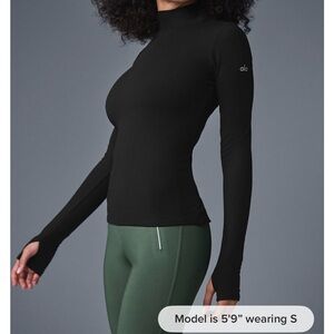 ALO Yoga Black Long Sleeve Bodysuit